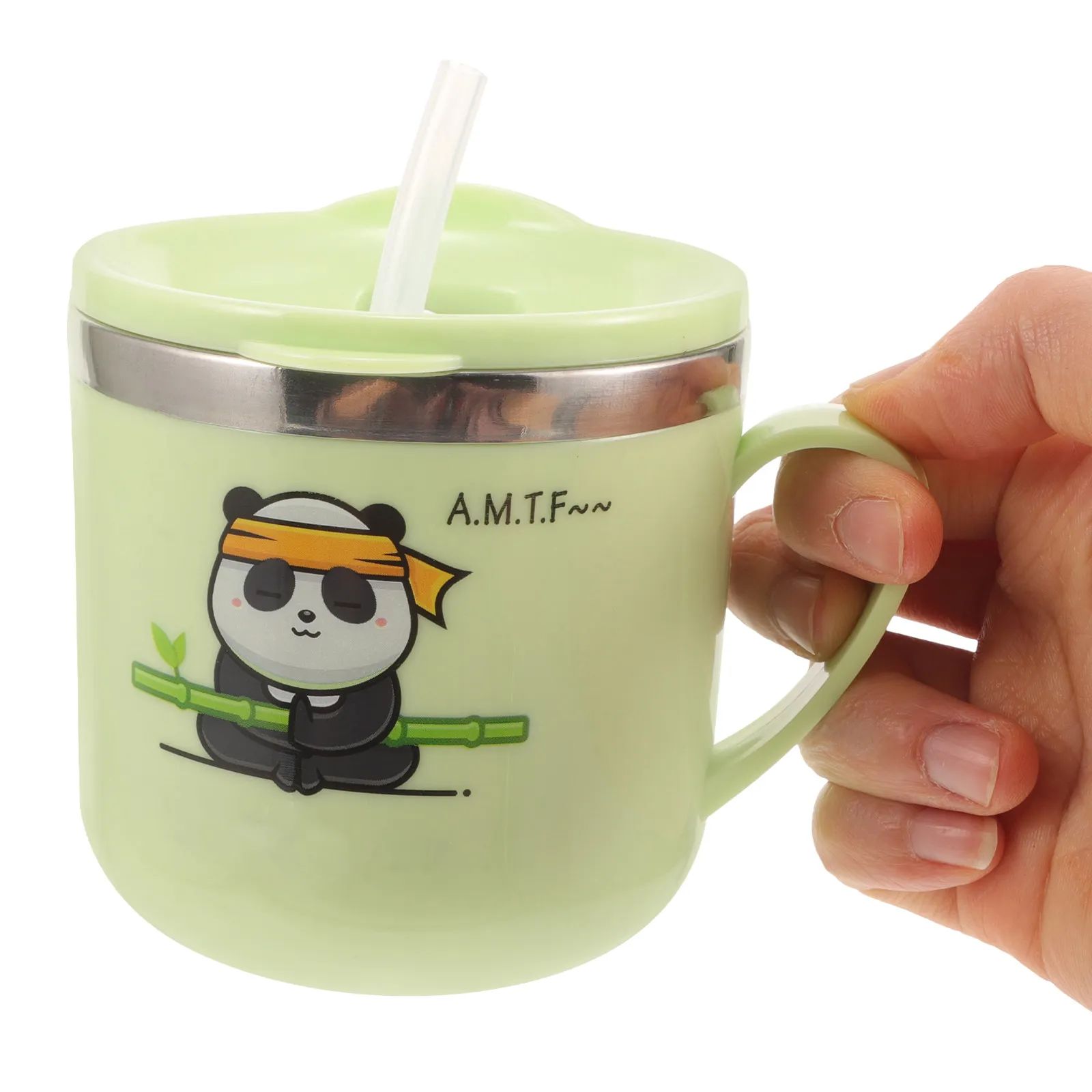 

Children 240ml Baby Water Cartoon Straw Cup Cup Toddler Drink Training Kids Cartoon Stainless Steel