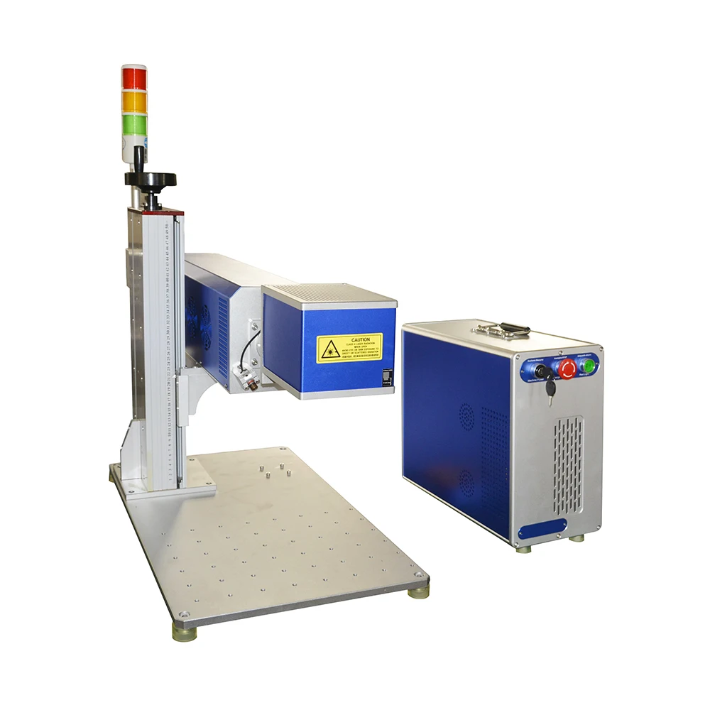 Portable Desktop RF 40W Galvo Co2 Laser Marking Machine For Pet Bottles Leather Wood