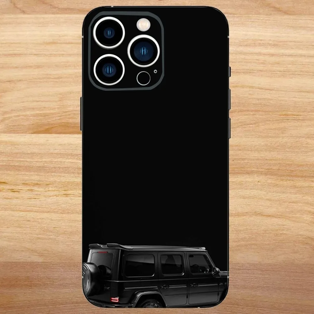 AMG Car G63 M-Mercedes Funda de teléfono para iPhone 16,15,14,13,12,11, Mini,Pro,SE,MAX Funda blanca mate a prueba de golpes