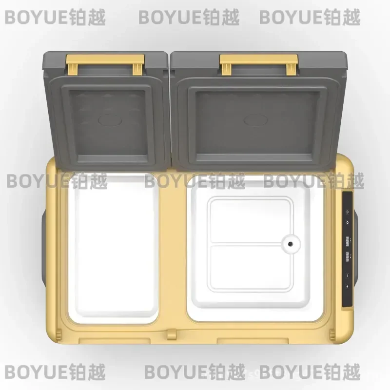 Portable Compressor Car Refrigerator 12V 24V Dual Zone Mini Fridge Freezer for Vehicle Home Camping Travel Cooling Box