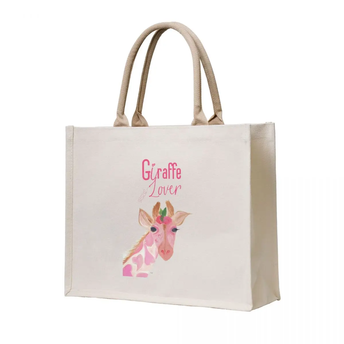 

Pink Giraffe Tote Bag large size bags Shopper handbag Women's handbag