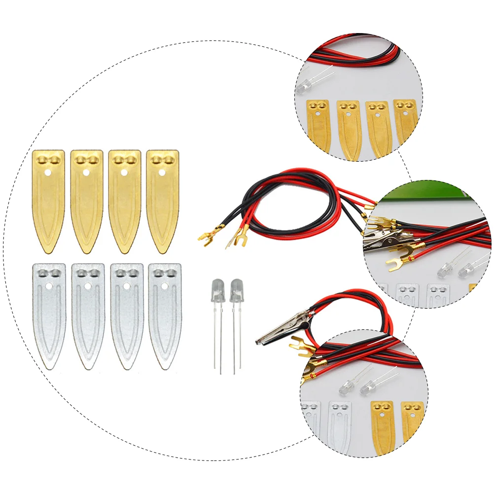 2 Sets Fruit Power Generation Experiment Equipment DIY Materials Lemon Pin-type Electrode Metal Zinc Strips