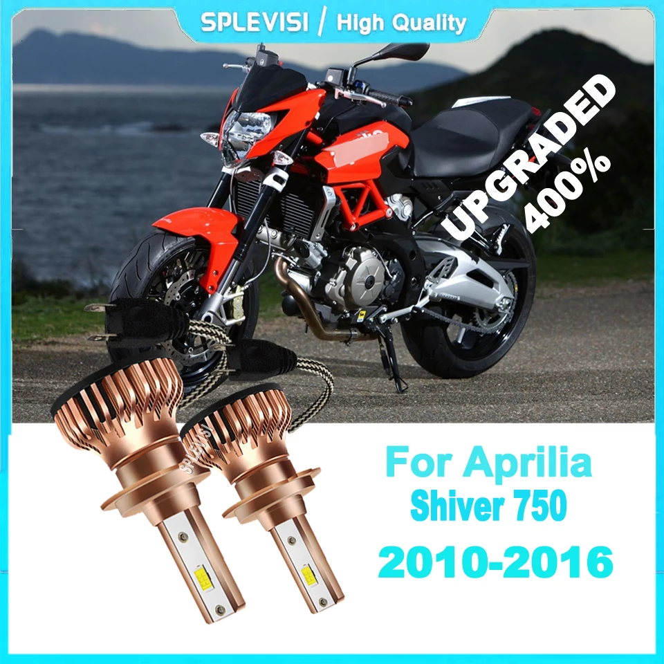 

LED White Headlights enhances safety without blinding other drivers For Aprilia Shiver 750 2010 2011 2012 2013 2014 2015 2016
