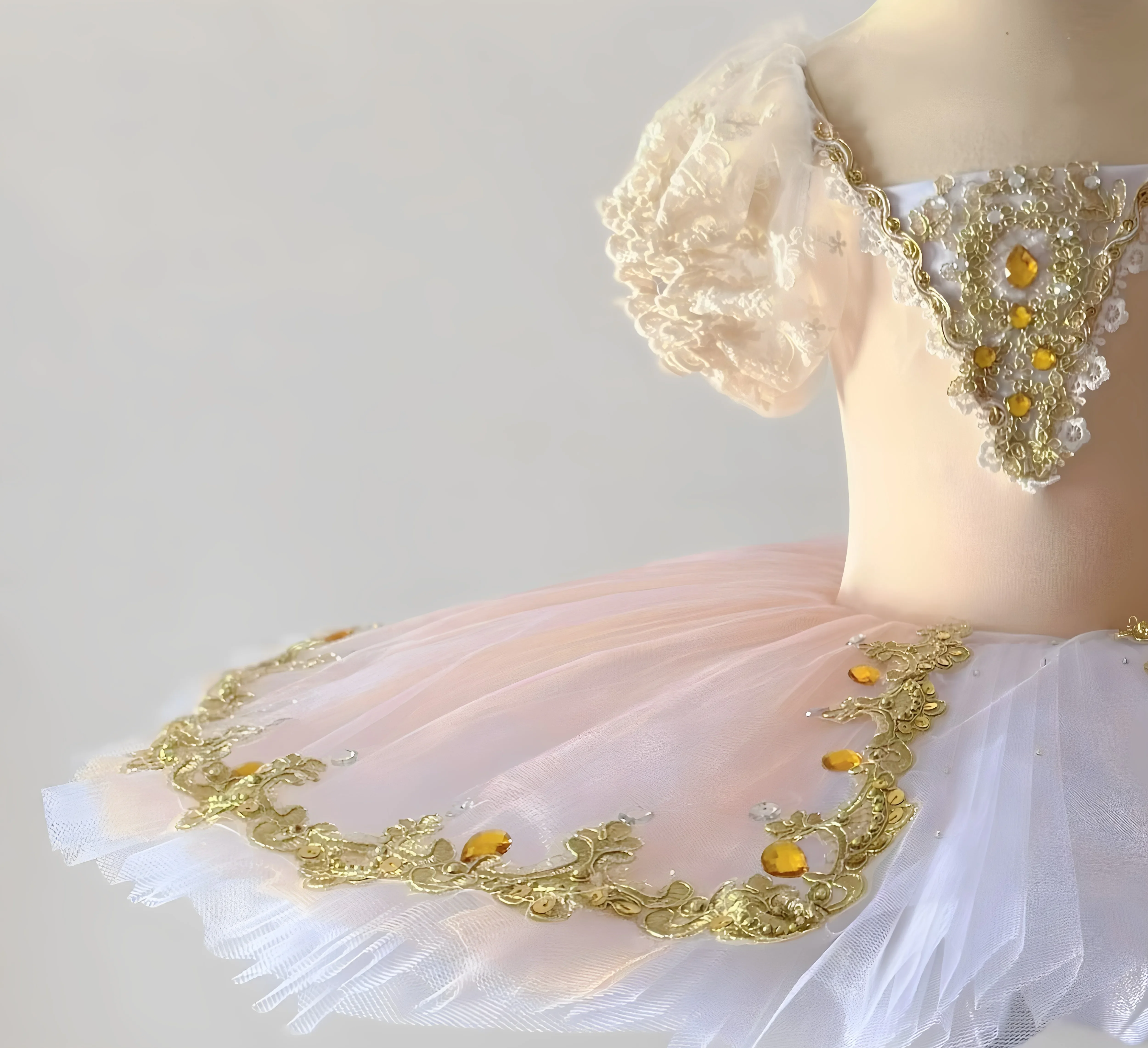 Professional Ballet Dance Tutu Ruffle Edges Classic Ballet Tutu Dress for Girls & Women Performance