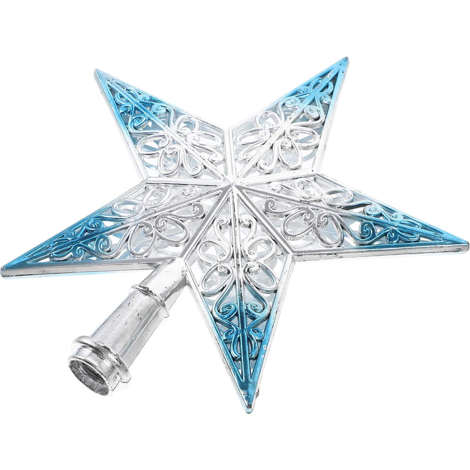 

Christmas Tree Topper Star 5 Point Hollow Out Plastic Xmas Decoration Home Party Ornaments Festive Touch Easy Install