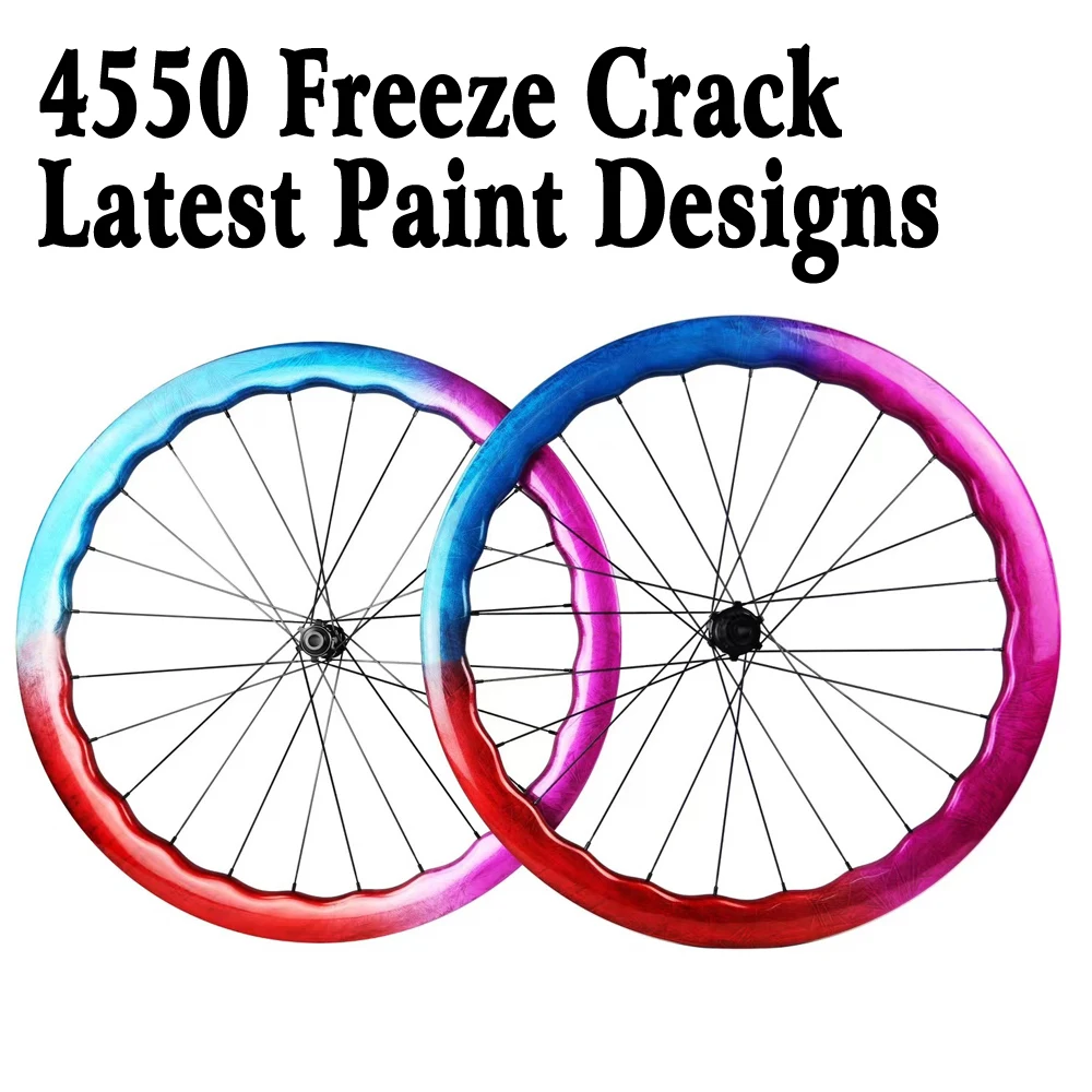 Freeze Crack Carbon Wheels Road Bike Wheelset Disc 4550 6560 Tubeles Bicycle Wheels 28mm Width Carbon 700c Wheelset