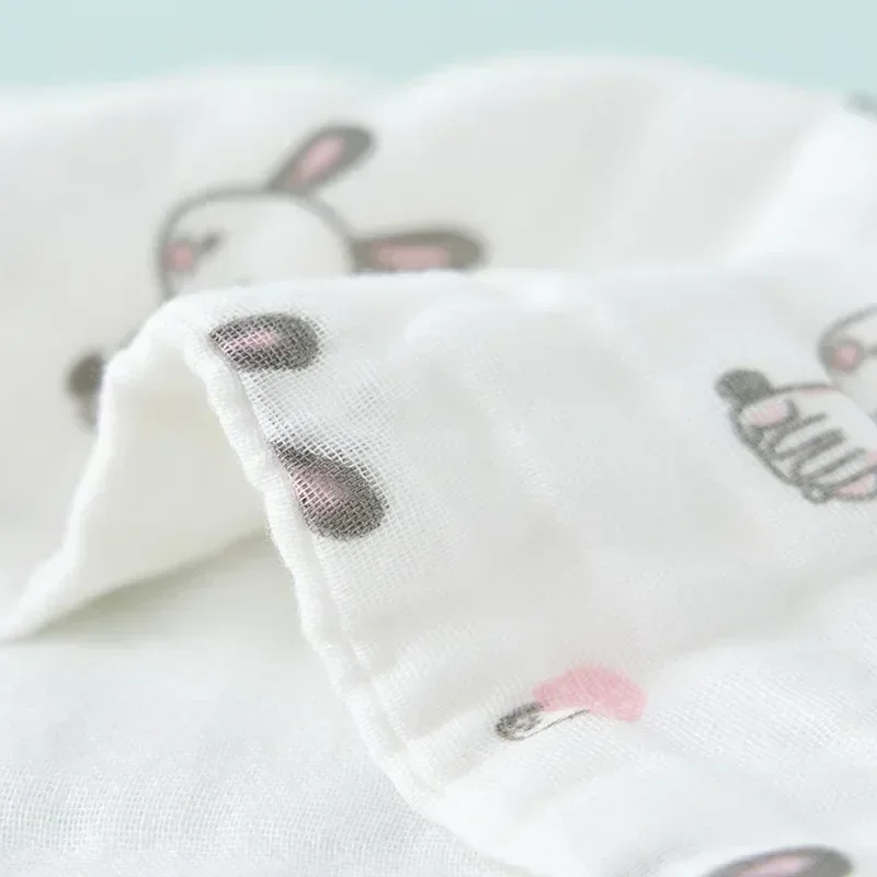 Asciugamano per il viso del bambino 6 strati di cotone morbido asciugamani per bambini fazzoletto da bagno salvietta per l'alimentazione pulire il ruttino mussola 3/4/5 pezzi
