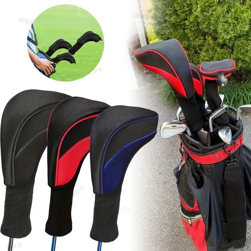 Golf Iron Headcovers 3PCS Golf Club Head Covers Guard Golf Sleeve Club Head Covers Golf Protective Case Golf Accessories