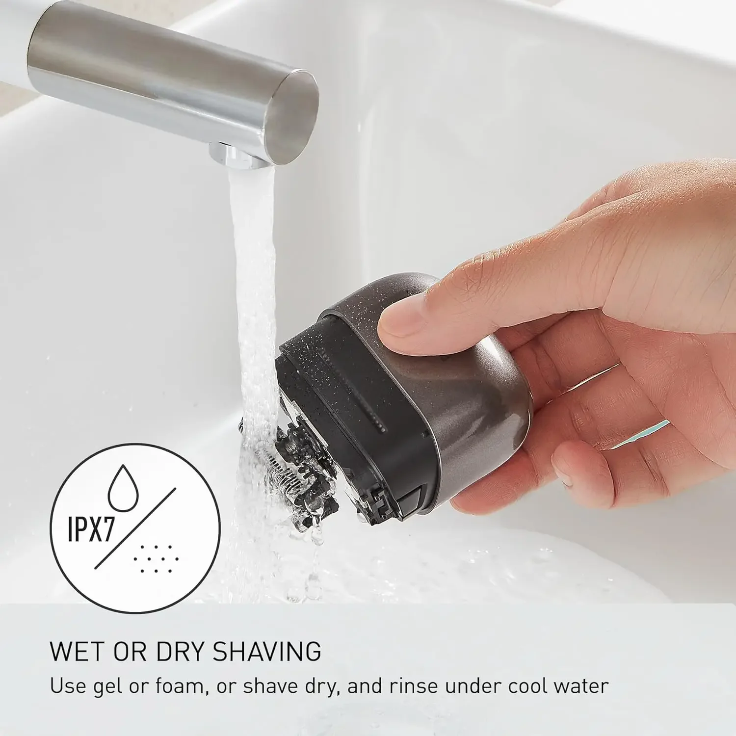 ماكينة حلاقة باناسونيك للسفر للرجال، ماكينة حلاقة كهربائية محمولة مع شحن USB-C، نظام قطع 3 شفرات وتقنية مستشعر اللحية