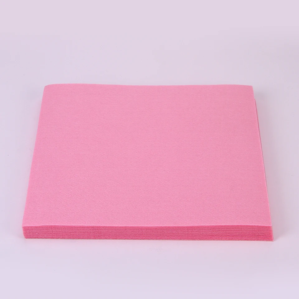 Pink Felt Fabric Nonwoven 1mm Thick Pure Color Felts Home Decoration for DIY Dolls Craft 10pcs/bag Fabric for Sewing