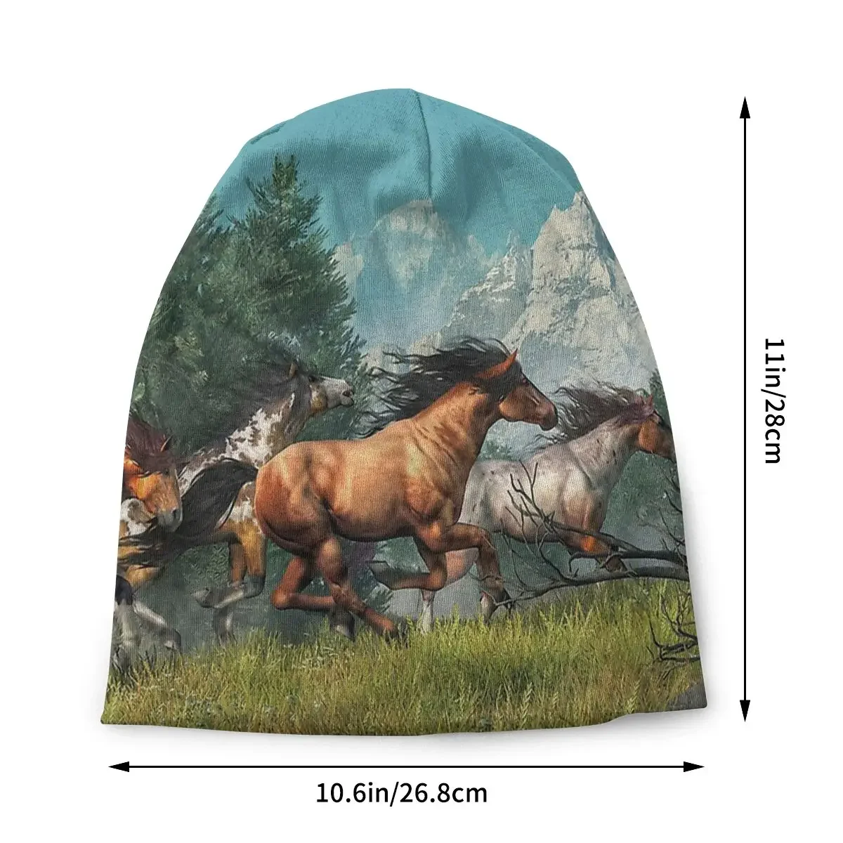 Galloping Horse Run Quickly Cool  Men Women Thin Beanies Cycling Ski Cap Skullies Bonnet Hat