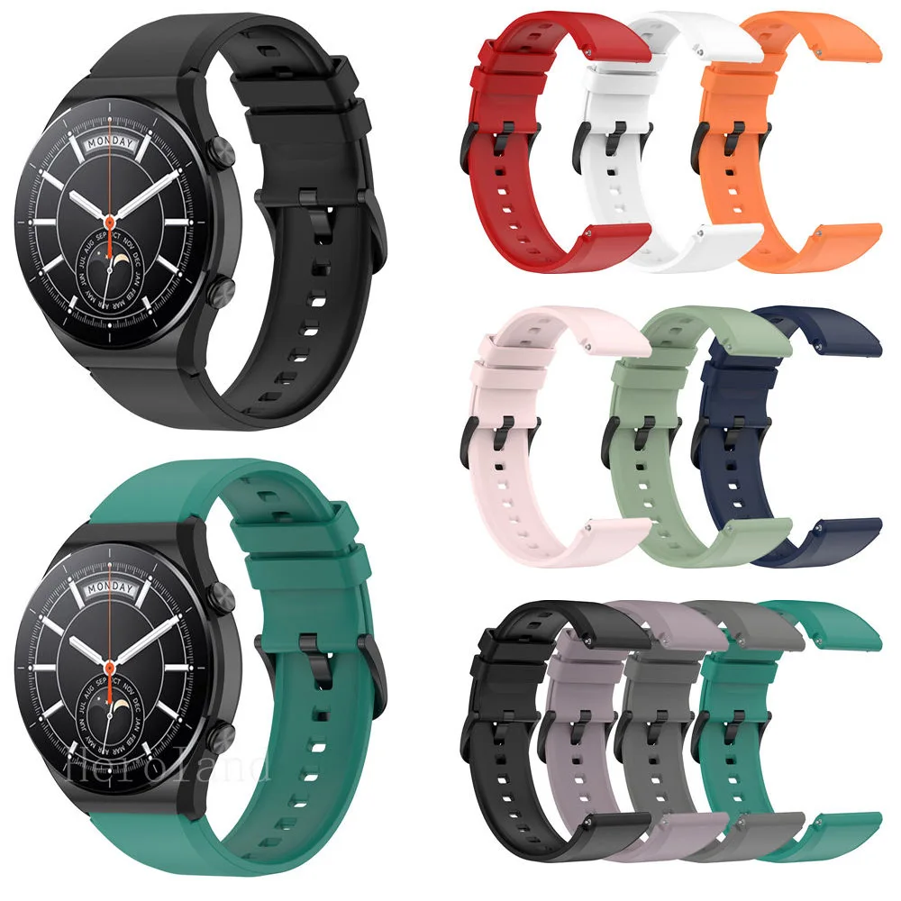Strap For Xiaomi Mi Watch S1 Active WristBand Silicone 22mm WatchBand For Honor Watch GS3 Bracelet MI Watch Color 2 Bands