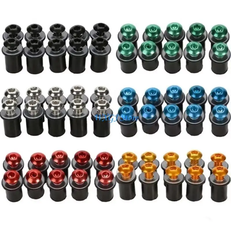 

37JE 10pcs Aluminum Fastener Motorbike Accessories Universal Windscreen Screw
