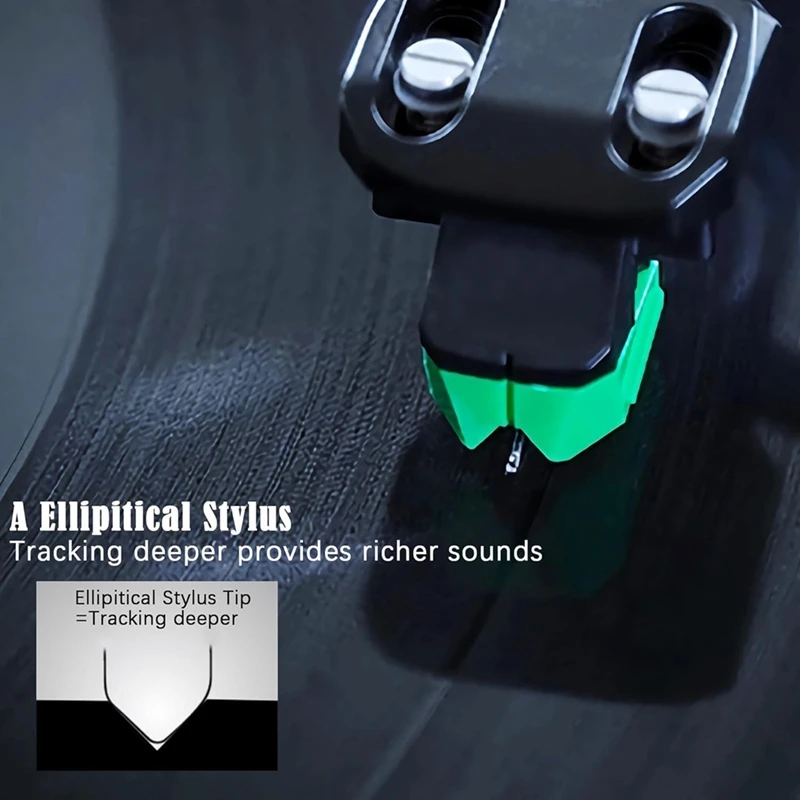 FFYY-AT-VMN95E Ersatz-Eingabestift, für Audio-Technica AT-LP120X-USB-Plattenspieler, inklusive Plattenspielerkabeln, Eingabestiftbürste