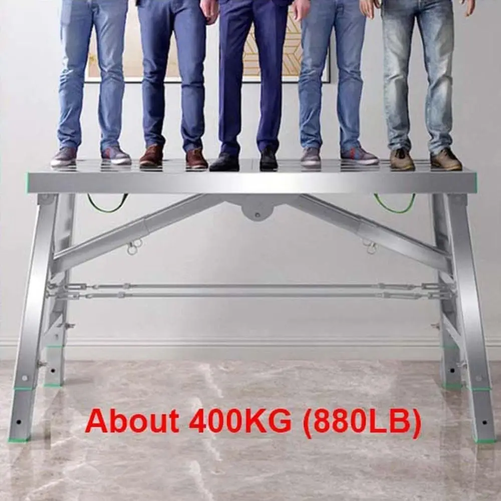 Olding Work Platform, Adjustable Work Platform, Olding Steel Ladder, Olding Steel Scaffolding Ladder, Maximum Load 800 Lbs