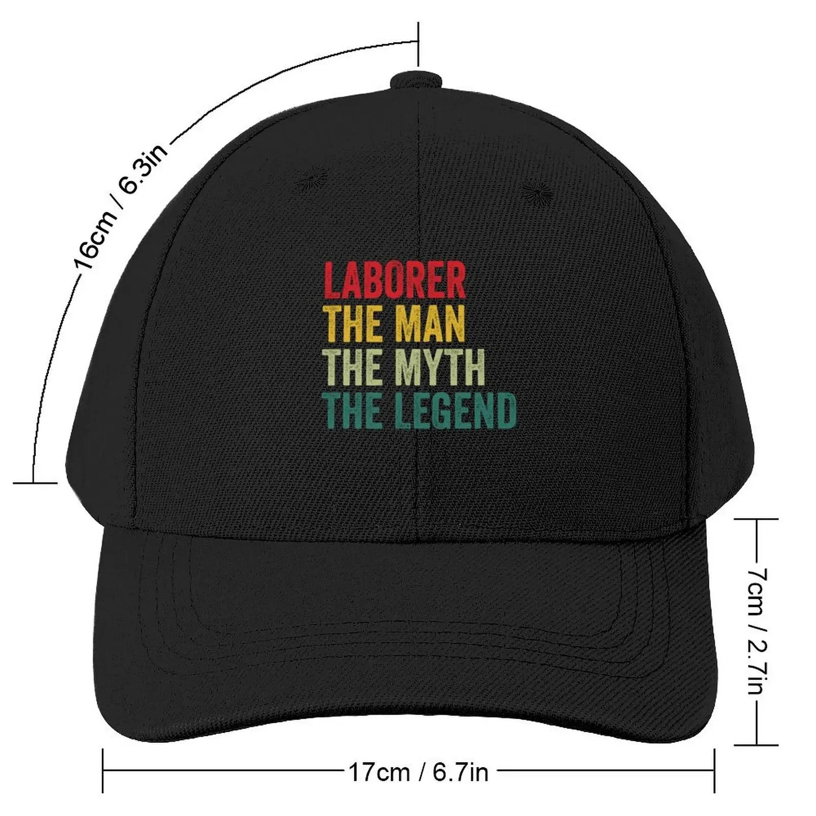 Laborer Mens Gift, Man Myth Laborer Legend, Funny Laborer Baseball Cap Gentleman Hat custom Hat fishing hat Mens Women's