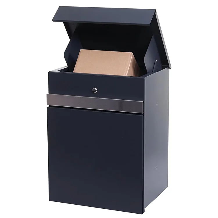 

Parcel Mailbox Customizable Durable Weather-resistant Compartments Three-large-outdoor-mailbox-equipped Parcel Drop Box