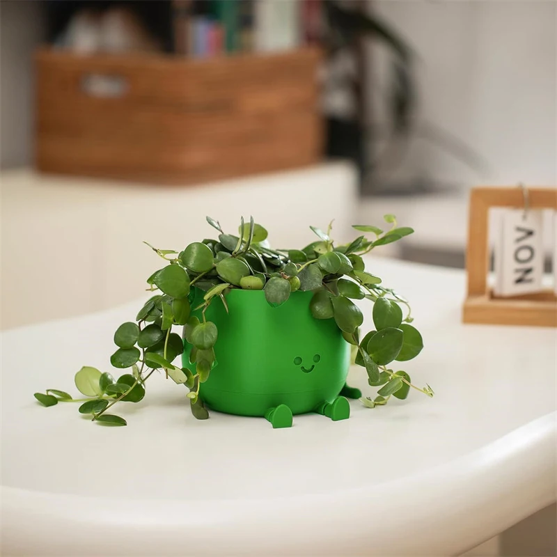 3.14" Happy Face Planter Handmade 3D Printed Cute Guitar Planter Theme Succulent Pot For Guitar Lovers