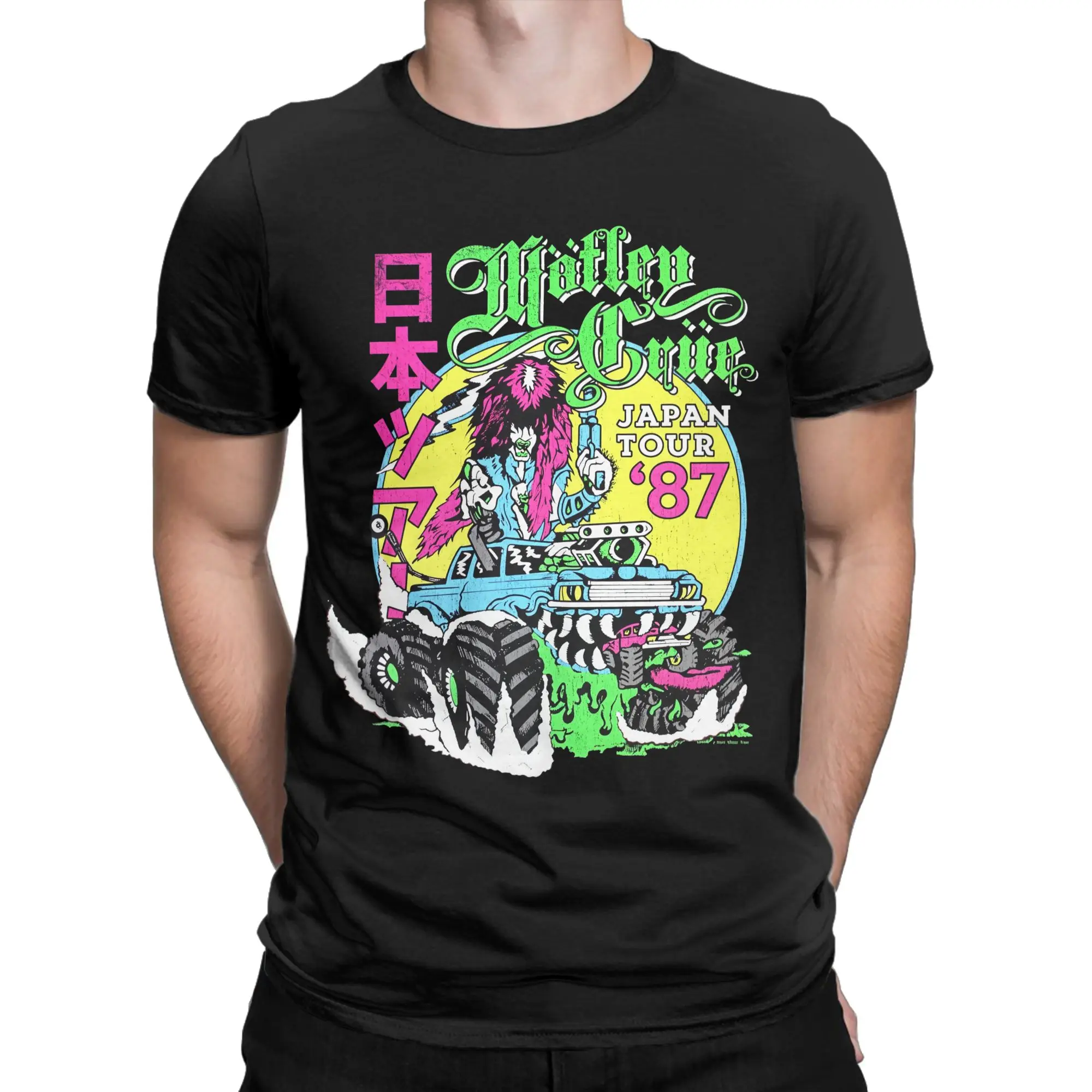 Fit Motley Crue Graphic T-Shirt Men  Casual 100% Cotton Tees Crewneck Short Sleeve T Shirts 4XL 5XL 6XL Tops