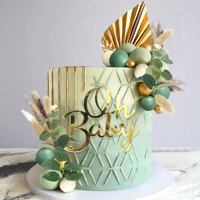 LaVenty Green Cupcake Topper Cake Topper Gender Reveal Party Cake Decoration For Gender Reveal Party Decoration