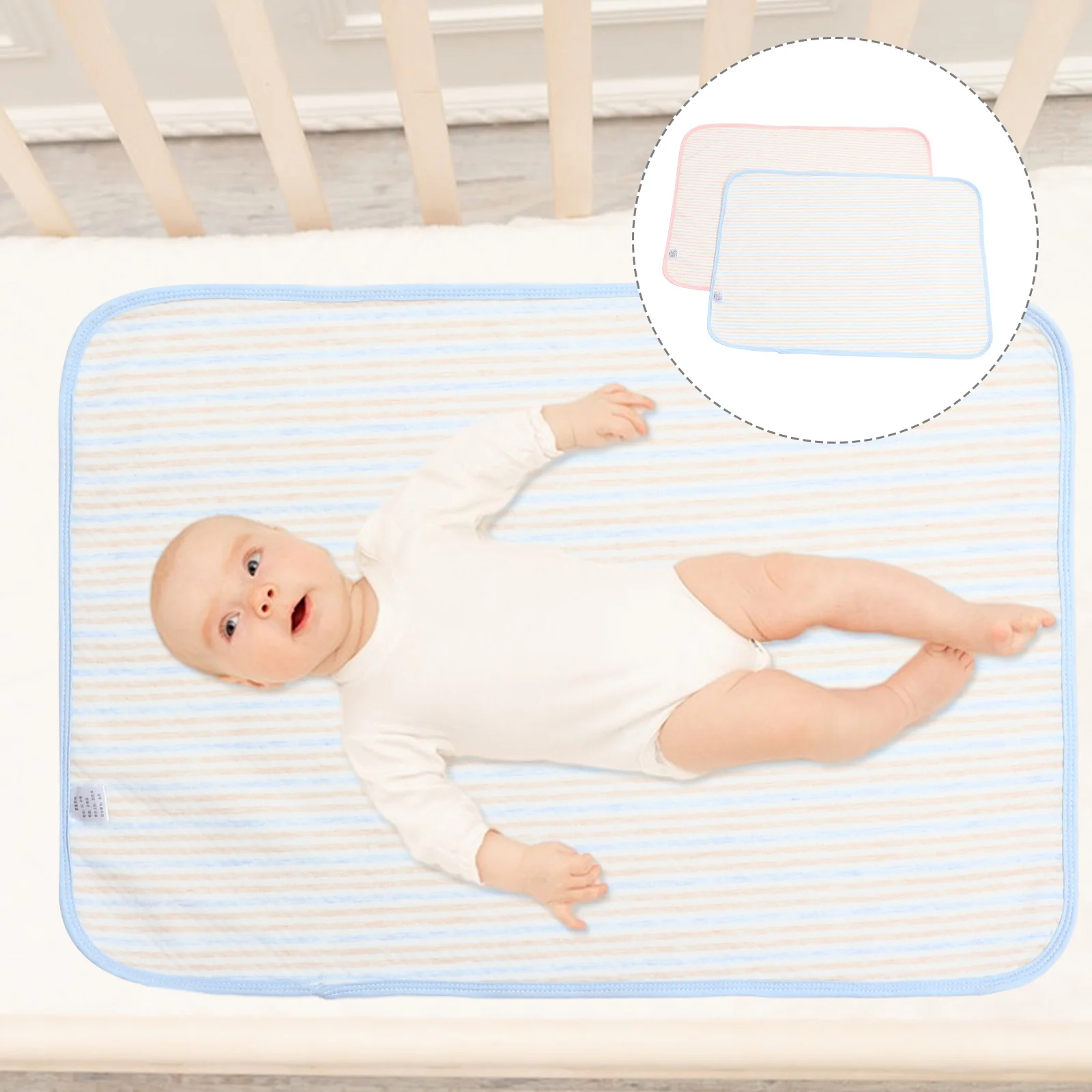 2 قطعة منصات تغيير الطفل قابلة لإعادة الاستخدام وسائد حفاضات القطن قابل للغسل البول حصيرة لحديثي الولادة طفل المنزل السفر طفل البول وسادة #1