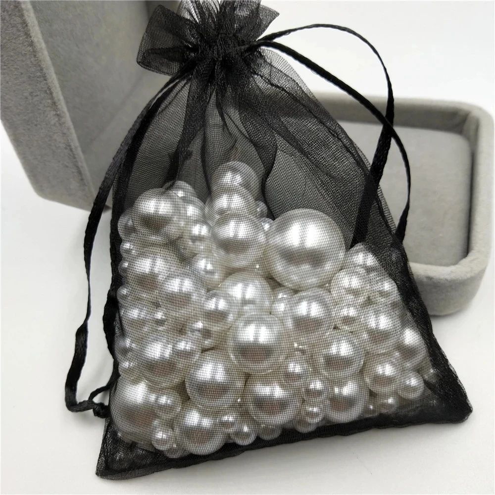 8-14mm Double Hole Pure White Imitation Pearl Loose Bead DIY Beaded Decoration Earrings Bag Bead Beadwork