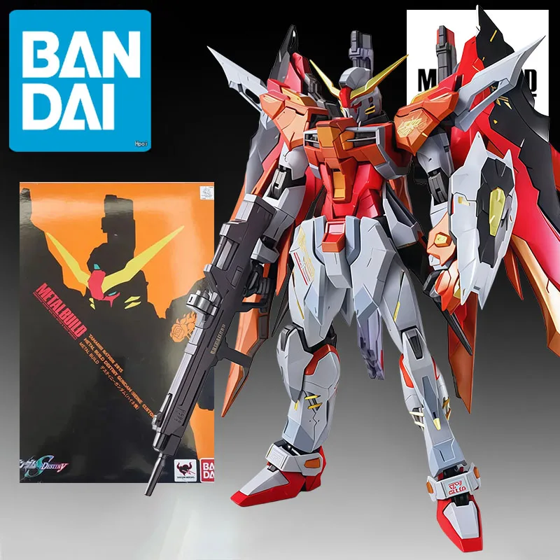 Figuras de acción de anime Bandai originales METAL BUILD Fate Gundam (Heineken), juguetes para regalo de Navidad, adornos de modelos coleccionables