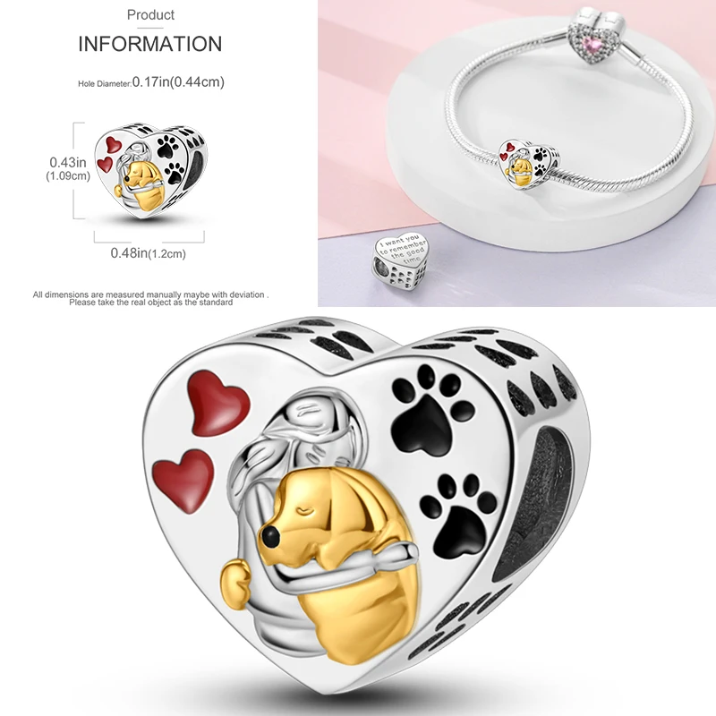 2026 Neuer 925 Sterling Silber Schleifen-Charm Herz Keltischer Knoten Perlen-Anhänger Passend für Europäische Armbänder DIY Damen Schmuck Geschenk – Detail 21