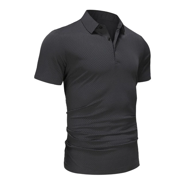 AliExpress Upto 6XL Summer New Men s Lop up Hollow Short Sleeved Polo Shirt Ice Silk