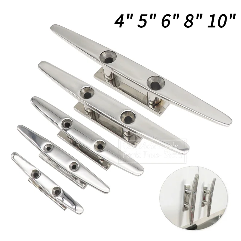 

4" 5" 6" 8" 10" High Quality 316 Stainless Steel Polished Combo Mooring Cleat Boat Cleat For Marine Boat Yacht