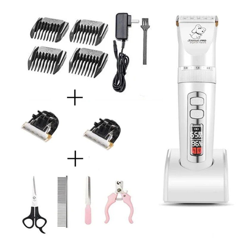 Baorun-cortadora de perros P9 P3, cortapelos profesional LCD para mascotas y gatos, maquinilla eléctrica para el cuidado, máquina de corte de pelo recargable, Animal mascota