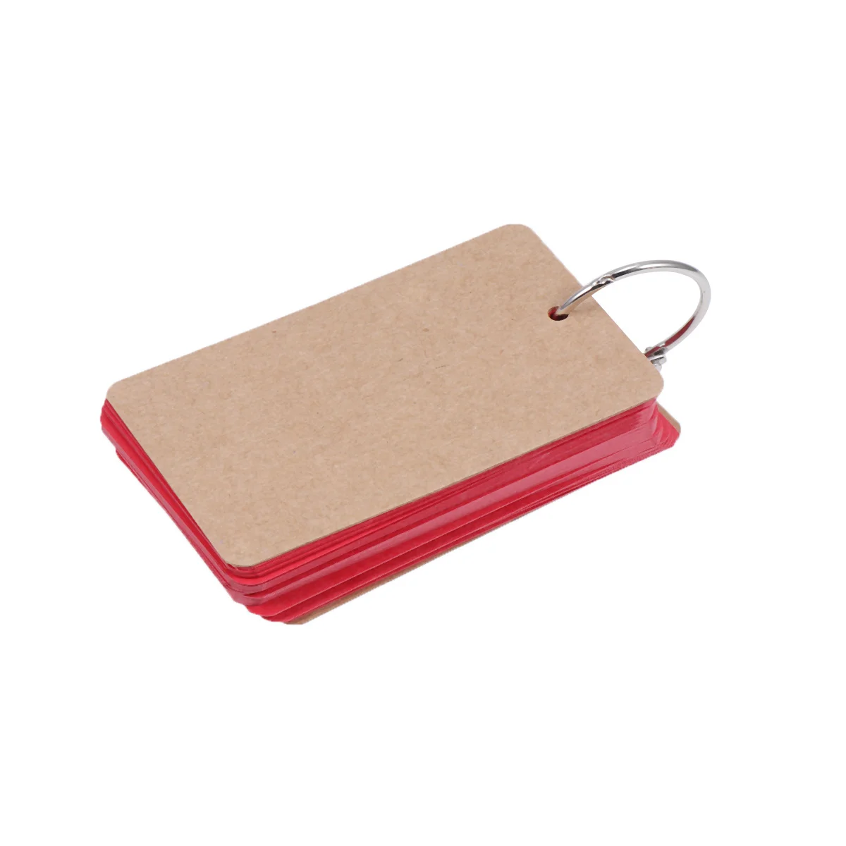 

3pcs Memo Note Pad Single Hole Punched Metal Ring Portable Compact Chic Cute Mini Notepad For School Office Home Use Red