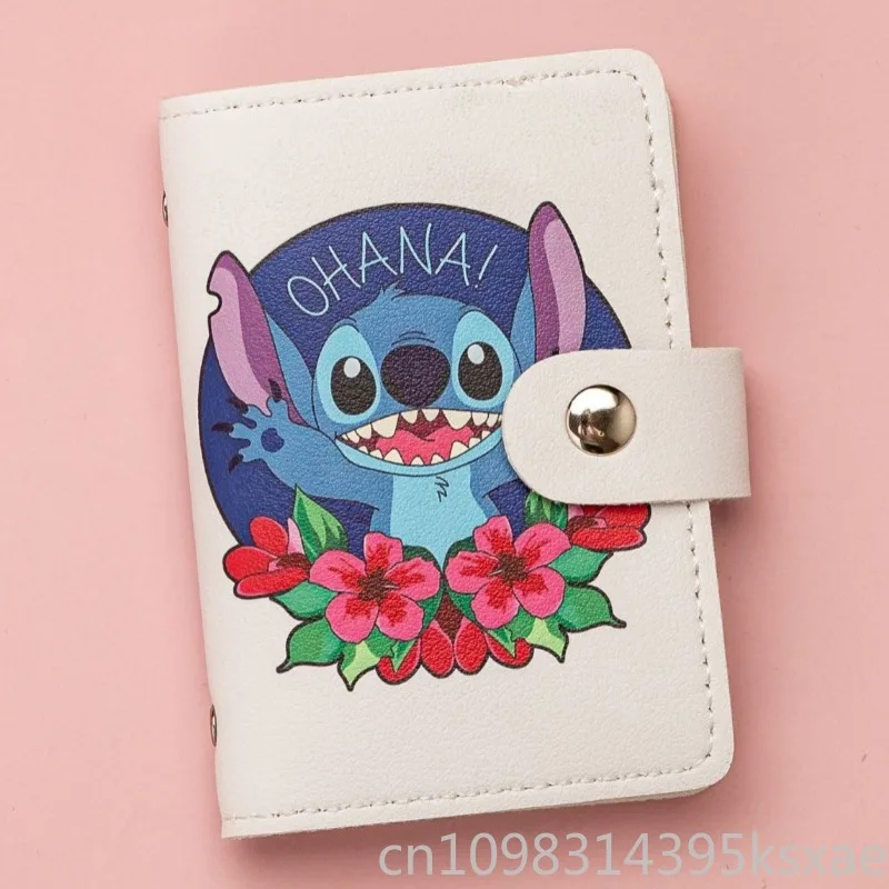 Держатель для карт Disney Stitch для удостоверений личности и банковских карт, многофункциональный мультяшный дизайн для женщин, девочек и детей, ежедневное использование, путешествия, школа