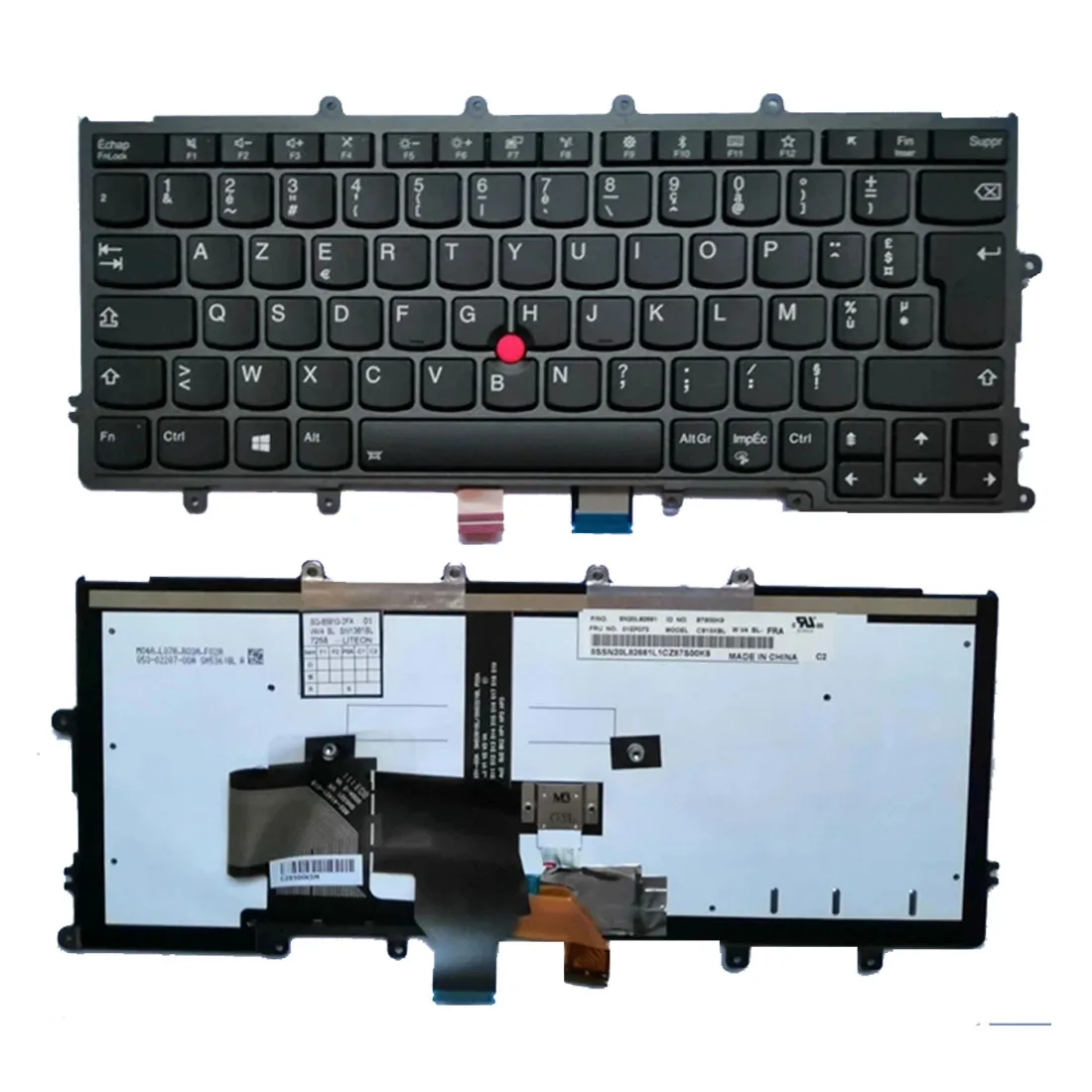 Imagem -02 - Teclado com Retroiluminação para Lenovo Thinkpad X230s X240 X240s X250 X250s X260 X270 Novo Francês fr