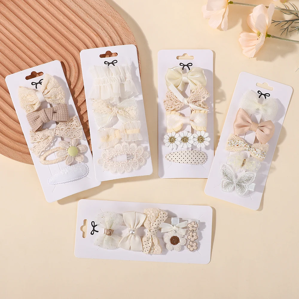 4 Stück süße Spitze bedruckte Schleife Haarspangen für Haare Mädchen handgemachte Haarnadel Boutique Haarspangen Kopfbedeckung Baby Haarschmuck – Detail 11