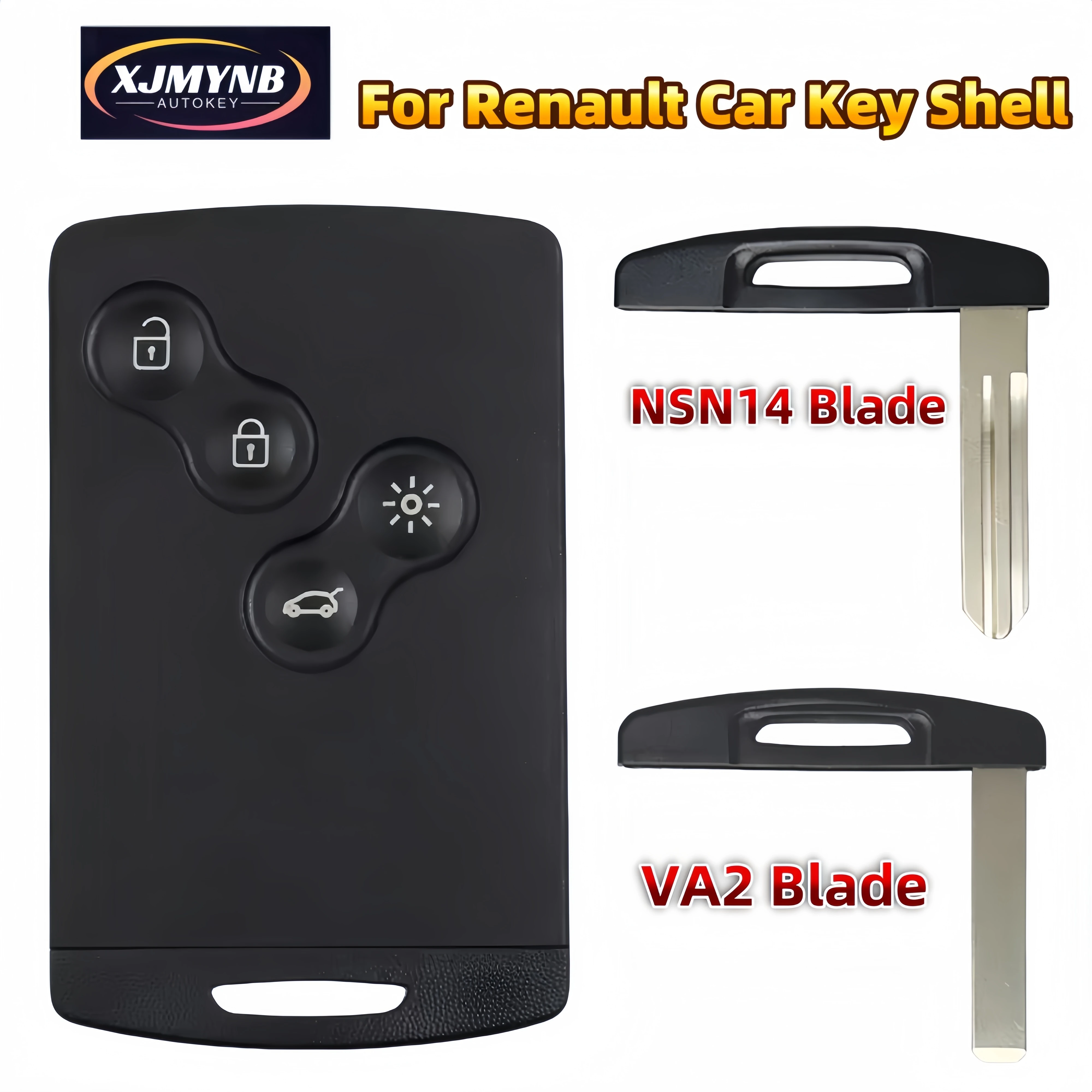 XJMYNB Keyless Remote Car Key Shell For Renault Clio IV Captur Renault Megane III Fluence Laguna III Scenic Koleos Samsung QM5