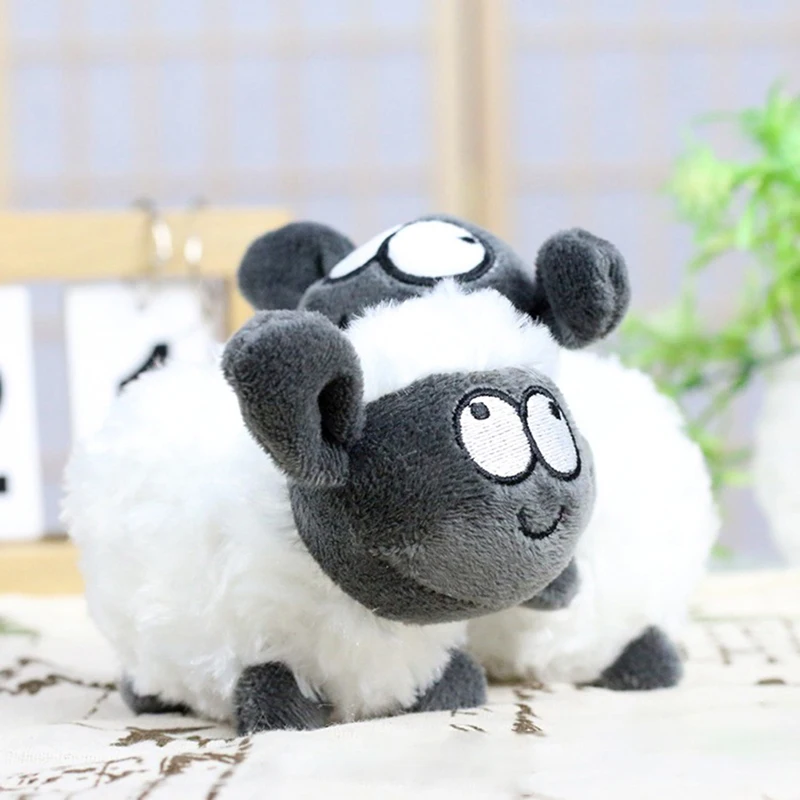 1Pc Soft White Sheep Plush Doll Baby Cute Animal Doll Stuffed doll Stuffed Plush Toys Keychain Bag Backpack Pendant