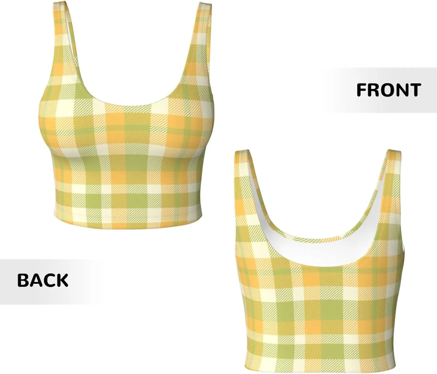 Soutien-gorge de sport à col rond pour femmes, dos en U, débardeur court de Yoga, coussinets amovibles, exercice de Fitness, entraînement, haut de course, tenue de gymnastique