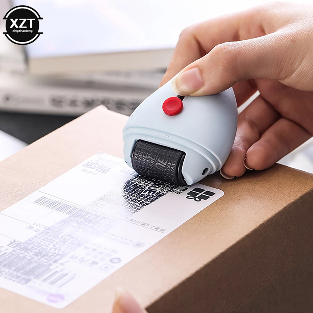 Roller Seal Water Drop Shape Confidentiality Seal with Ink Anti-theft Protection Data and Privacy Security Roller