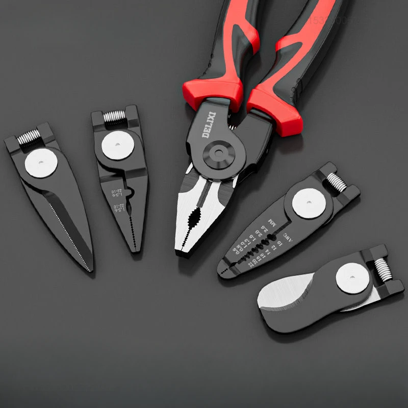 Imagem -03 - Xiaomi Delixi Alicarça Eletricista Agulha Alicatador Nariz Hardware Multifuncional Household Manual Tool Grupo Decapagem do Fio em 1
