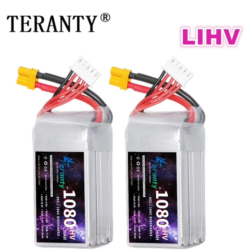 

TERANTY Lipo Battery 4S 15.2V 1080mAh 80C With XT60 Dean T XT30 Plug For Helicopter Airplane Drone RC Car Boat Truck Spare Parts