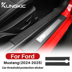 Threshold Door Anti Scratch Tape for Ford Mustang 2024 2025 Protective Strip Anti-kick Protect Film Interior Sticker Accessories