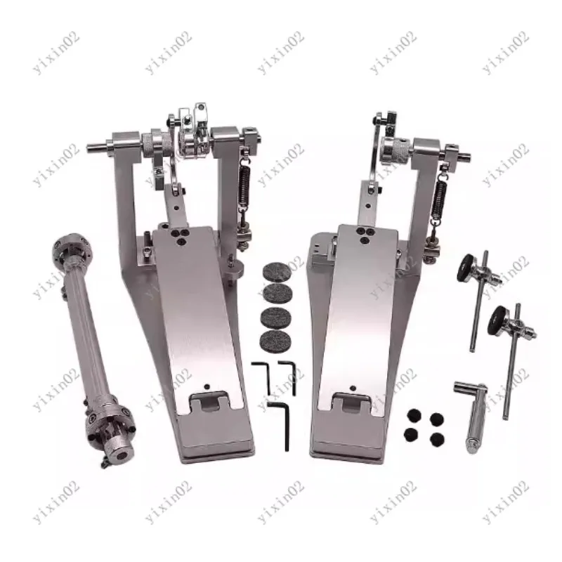 Silver Jazz Drum Set Double Pedal Practice Hammer Accessory - Instrument Hammer for Drummers