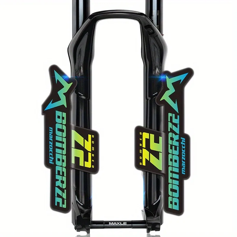 2Pcs/Sheet 2020 Style Marzocchi BOMBER Z2 Front Fork Stickers, Decorative Body Decals for Mountain Bike
