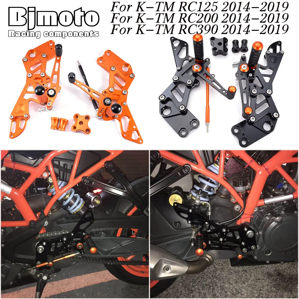 RC 125 200 390 RC-125 RC-200 RC-390 Motorcycle Adjustable Aluminum Rearset For K-TM RC125 RC200 RC390 2014 2015 2016 2017-2021