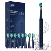 SEJOY Sonic Electric Toothbrush Teeth Whitening Vibration 5 Modes 8 Replacement Brush Heads USB Rechargeable