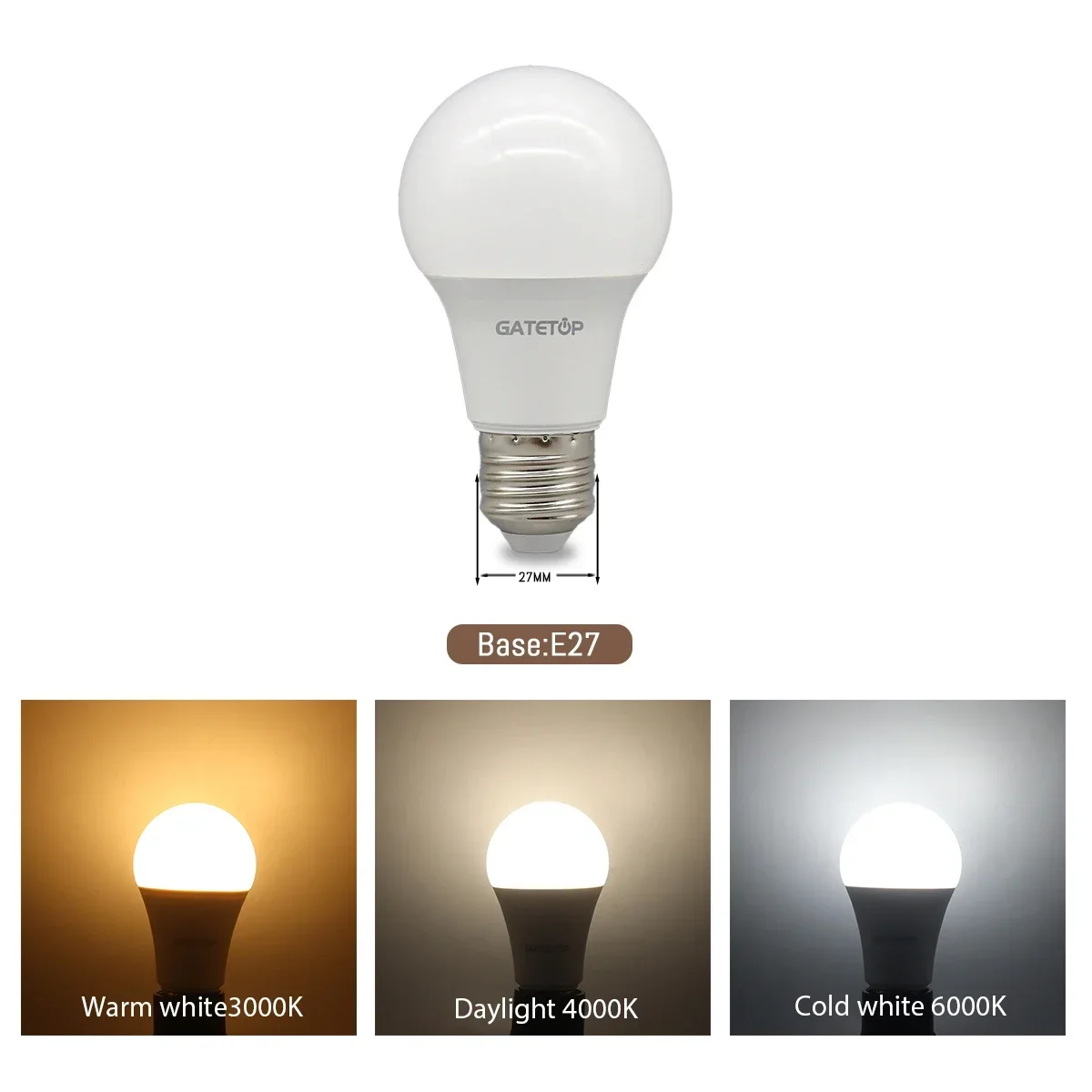 12pcs E27 LED Bulb AC 110V 220V 3W 8W 9W 12W 15W 18W 20W 24W LED A60 G45 Lamp Saving Cold Warm White Bulbs for Home Light