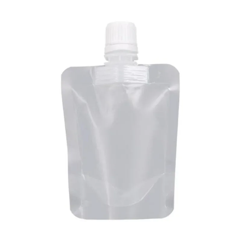 플라스틱 음료 가방 포장 주둥이 파우치, 꿀 야외 보관 가방, 20ml, 30ml, 50ml, 70ml, 소형 용량, 50 개