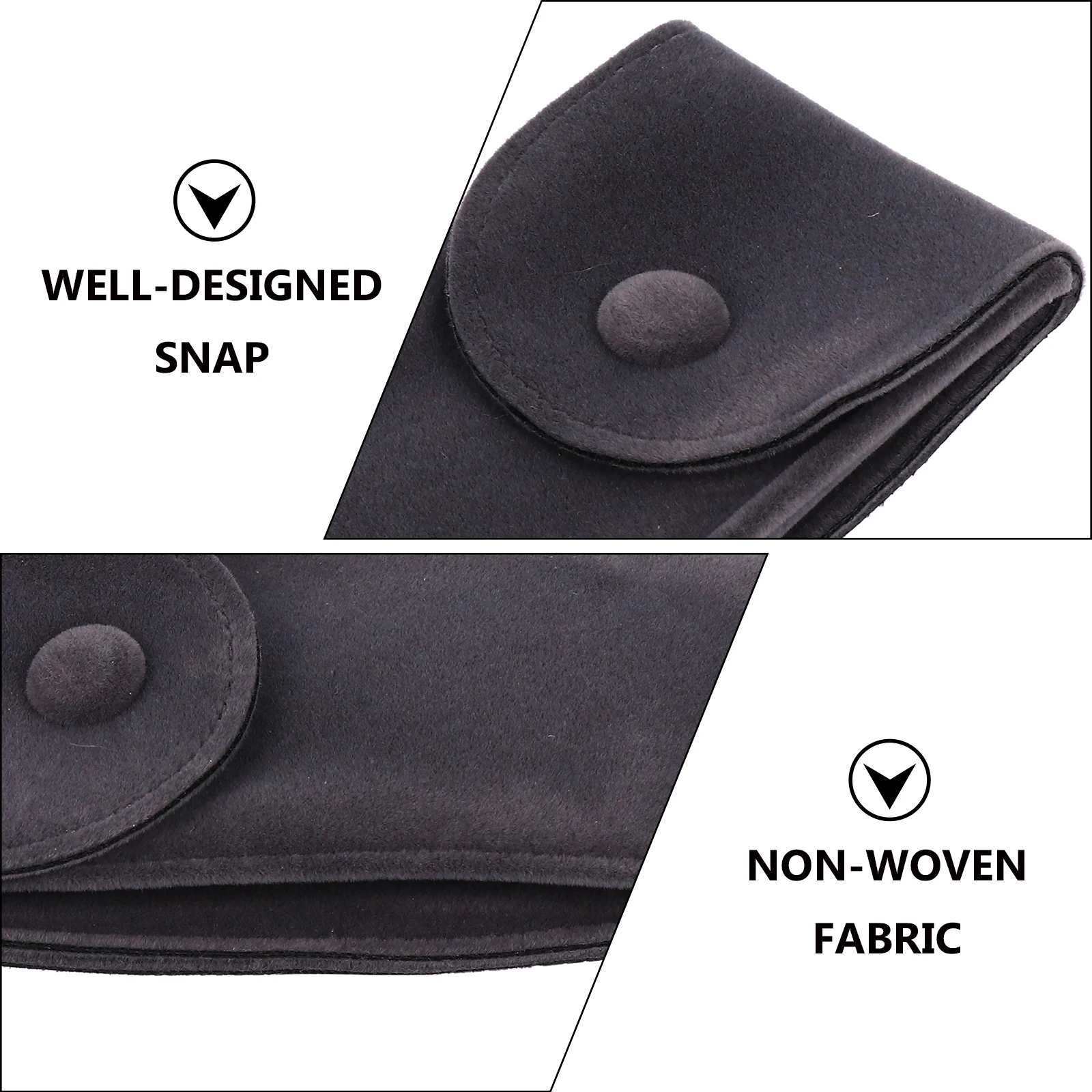 

Premium Watch Pouch Case With Protective Pad Portable Travel Organizer For Smartwatches Bracelets Storage Bag Dark Grey