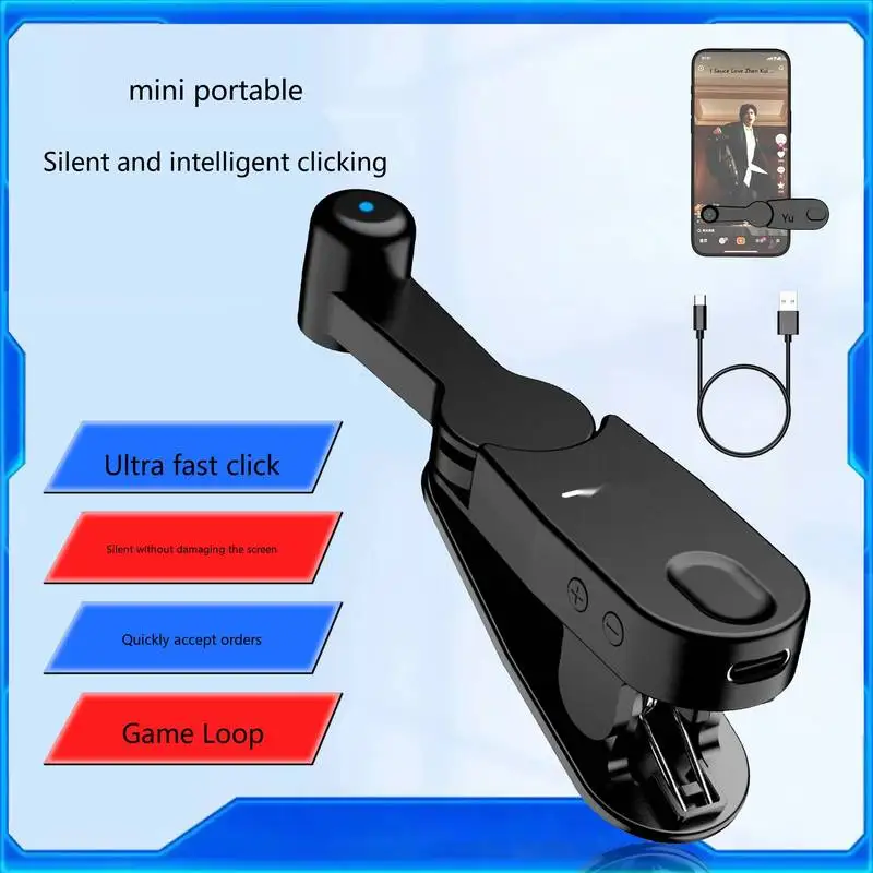 Screen Clicker USB Auto Tapper 198 Adjustable Speed with LED Display for Phone Tablet Live Stream
